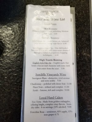 Menu photo 6 James Ranch Grill Durango, CO
