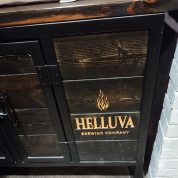 HELLUVA Brewing Company - cool bathroom cabinet - Brewpubs Near Me - Chandler, Arizona HELLUVA Brewing Company - cool bathroom cabinet - Brewpubs Near Me - Chandler, Arizona