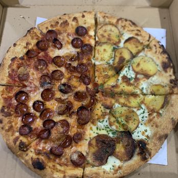 Butter Plus Cream Bakery - The First Timer: has 1/2 Pepperoni Garlic and 1/2 Crispy Potato - Bakeries Near Me - Los Alamitos, California