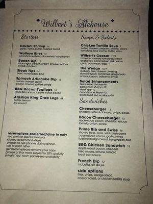 Menu photo 4 Wilberts Alehouse Brookings, SD Menu photo 4 Wilberts Alehouse Brookings, SD