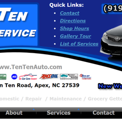 Ten Ten Auto Service - Our website, an online resource for current customers and for those shopping around for a better mechanic.