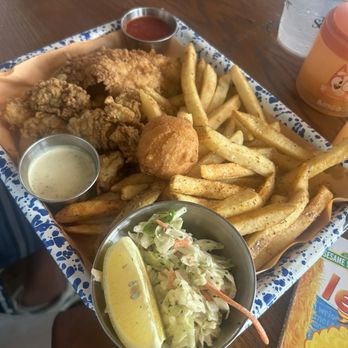 The Quarterdeck - Fried Platter-catfish, oysters, shrimp - Seafood Near Me - Hilton Head Island, South Carolina The Quarterdeck - Fried Platter-catfish, oysters, shrimp - Seafood Near Me - Hilton Head Island, South Carolina