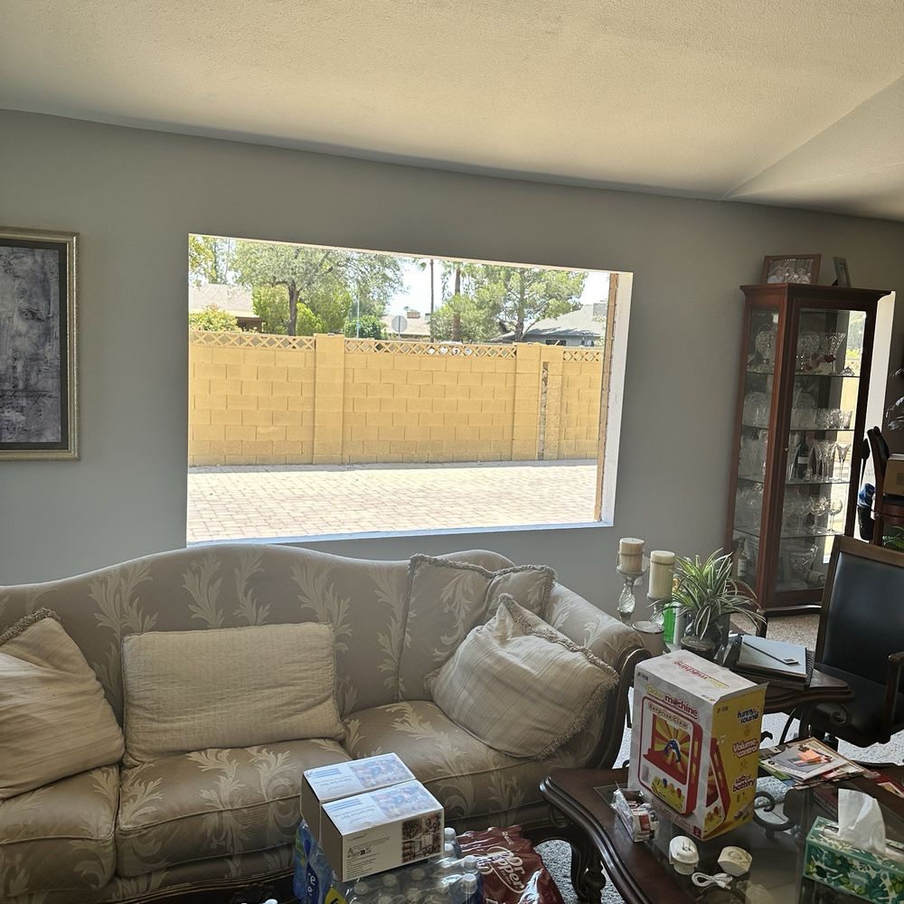 Power Home Remodeling - Living room window in the works - Windows Installation Near Me - Tempe, Arizona Power Home Remodeling - Living room window in the works - Windows Installation Near Me - Tempe, Arizona