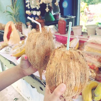 Waikane Fruit Stand - Fresh cut cold coconut water! So refreshing! - Fruits & Veggies Near Me - Kaneohe, Hawaii Waikane Fruit Stand - Fresh cut cold coconut water! So refreshing! - Fruits & Veggies Near Me - Kaneohe, Hawaii