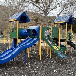 San Benito County Historical Park - Slides on play structure