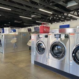 Inside the laundromat