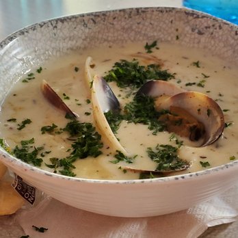 Beacon Corner Bar - Cup of clam chowder, $6, really good. Kick touch to serve with some clams on shell - Seafood Near Me - Grand Rapids, Michigan