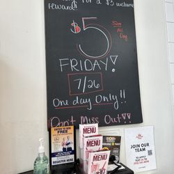 Smoothie King - $5 Friday 32oz. I got Collagen Power Pineapple Kale