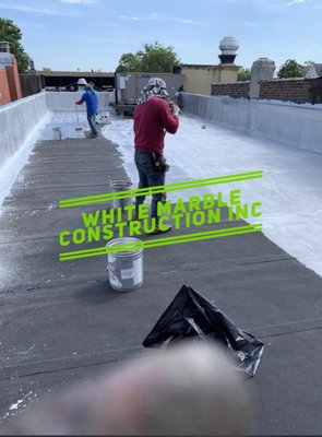 Roof repair, and silicone coating - White Marble Construction Inc, general contractor in New York City specialize in roofing waterproofing. Please give us a call for free estimate. Thank you. Roof repair, and silicone coating - White Marble Construction Inc, general contractor in New York City specialize in roofing waterproofing. Please give us a call for free estimate. Thank you.
