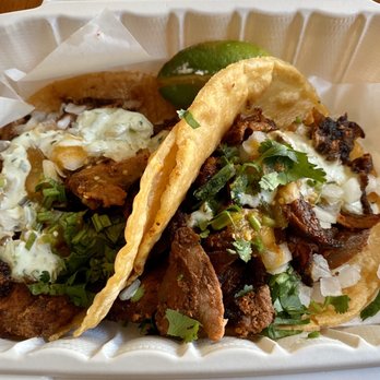 Lupe's Mexican Eatery - 2 Al Pastor tacos - get this! - Mexican Near Me - Dana Point, California