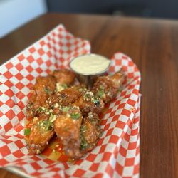 Angel City Pizza - Honey cilantro garlic wings