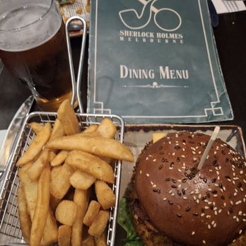 Sherlock Holmes - Watson chicken burger - Bars Near Me - Melbourne, VIC Sherlock Holmes - Watson chicken burger - Bars Near Me - Melbourne, VIC