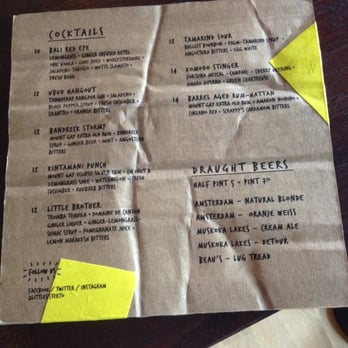 Little Sister - Drink menu - Indonesian Near Me - Toronto, Ontario