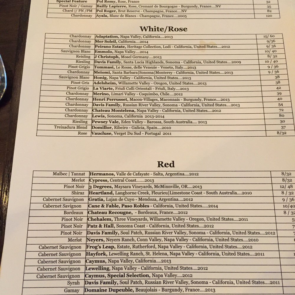 JR Chophouse - Wine list - Seafood Near Me - Franklin, North Carolina JR Chophouse - Wine list - Seafood Near Me - Franklin, North Carolina