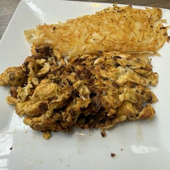 Eggcellent & Things Cafe - Chorizo and egg with hashbrowns - American Near Me - Tulsa, Oklahoma