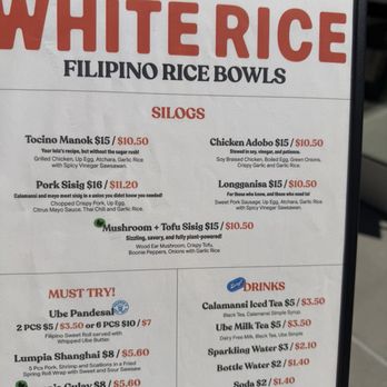 White Rice - Menu - Filipino Near Me - San Diego, California White Rice - Menu - Filipino Near Me - San Diego, California