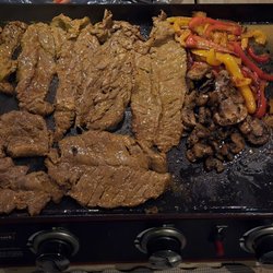 Carne asada and mushrooms