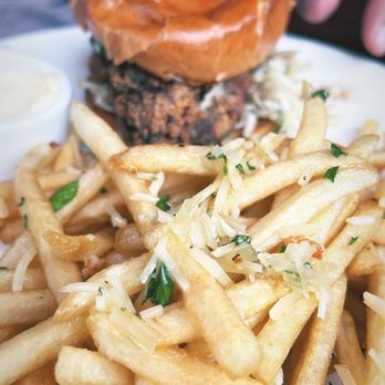 Fig Tree Cafe - Fried Chicken Sandwich Side Garlic Fries - Breakfast & Brunch Near Me - San Diego, California