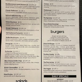Fiddlehead Restaurant - Menu 5.27.22 - New American Near Me - Michigan City, Indiana Fiddlehead Restaurant - Menu 5.27.22 - New American Near Me - Michigan City, Indiana