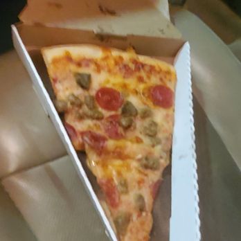 Pin Up Pizza - Mush Meat slice , Greasy. Other slice was Buffalo Chicken forgot to get pic but had no flavor and dripping grease all over. - Pizza Near Me - Las Vegas, Nevada Pin Up Pizza - Mush Meat slice , Greasy. Other slice was Buffalo Chicken forgot to get pic but had no flavor and dripping grease all over. - Pizza Near Me - Las Vegas, Nevada