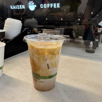 Kaizen & Coffee - Miso Caramel iced latte - Coffee & Tea Near Me - San Mateo, California Kaizen & Coffee - Miso Caramel iced latte - Coffee & Tea Near Me - San Mateo, California