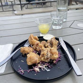 The Endive Eatery - Pineapple plum Nugs with house made blue cheese 1/2 order. - New American Near Me - Richland, Washington
