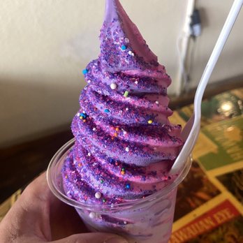 Makani's Magic Pineapple Shack - Unicorn soft serve (dragon fruit & ube) with unicorn sprinkles - Juice Bars & Smoothies Near Me - Hilo, Hawaii Makani's Magic Pineapple Shack - Unicorn soft serve (dragon fruit & ube) with unicorn sprinkles - Juice Bars & Smoothies Near Me - Hilo, Hawaii
