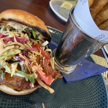 Harbor House - Fish Sandwich with Asparagus - Seafood Near Me - Boca Raton, Florida