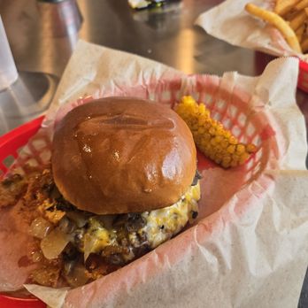 Good Buns - Single Smash with grilled onions and mushrooms - Burgers Near Me - Buena Park, California Good Buns - Single Smash with grilled onions and mushrooms - Burgers Near Me - Buena Park, California