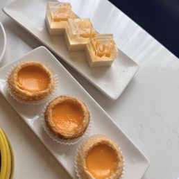 Coconut Mango Pudding, Dan Tan (egg custard tarts)