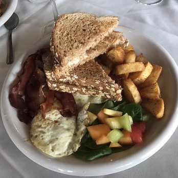 Garden City Cafe - 2 eggs, bacon, whole wheat toast and home fires - delicious! - American Near Me - Juno Beach, Florida Garden City Cafe - 2 eggs, bacon, whole wheat toast and home fires - delicious! - American Near Me - Juno Beach, Florida