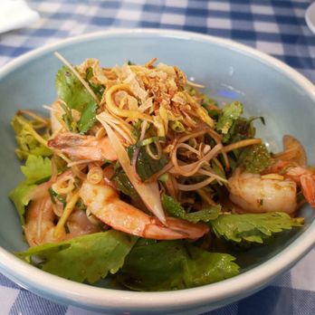 Unchai Thai Restaurant - Spicy shrimp salad. - Thai Near Me - Vancouver, British Columbia