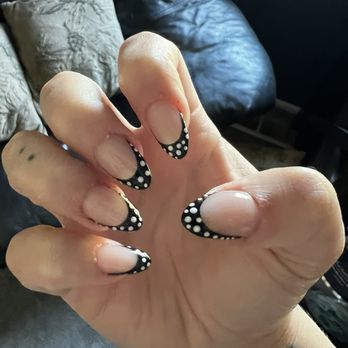 Noir Nail Lounge - Other hand design nails done by Liam (French expert!) - Nail Salons Near Me - Oceanside, California