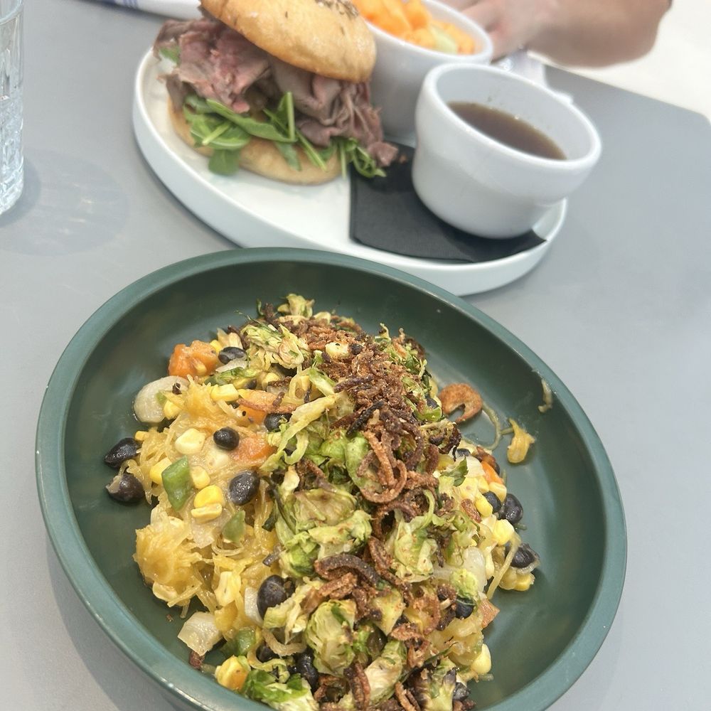 Buffalo AKG Art Museum - Vegetable salad and roast beef sandwich - Art Galleries Near Me - Buffalo, New York