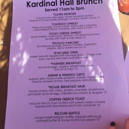 Brunch menu Brunch menu