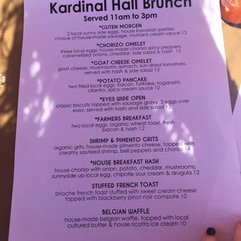 Kardinal Hall - Brunch menu - Beer Gardens Near Me - Charlottesville, Virginia Kardinal Hall - Brunch menu - Beer Gardens Near Me - Charlottesville, Virginia
