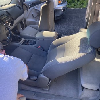 Clean Steam and Restoration - Clean steam technician working his magic on my once disgusting Interior! - Carpet Cleaning Near Me
