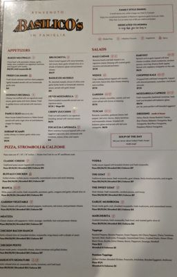 Menu photo 1 Basilico Italiano Concord, NC Menu photo 1 Basilico Italiano Concord, NC