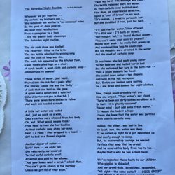 Wakamow Heights Bed & Breakfast - Lois's Mom Gladys wrote this poem about the weekly bath time using one tub of water for the whole family.