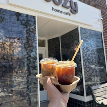 Cozy Home Cafe - Sparkling apple orange shaken espresso and a salted caramel cold brew - Coffee & Tea Near Me - Raritan, New Jersey