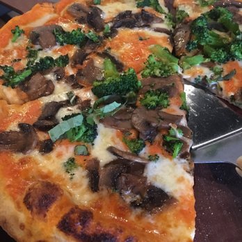 Colarusso's Coal-Fired Pizza - Vodka pizza with mushrooms and broccoli - Pizza Near Me - Dickson City, Pennsylvania Colarusso's Coal-Fired Pizza - Vodka pizza with mushrooms and broccoli - Pizza Near Me - Dickson City, Pennsylvania