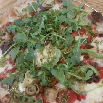 Blaze Pizza - Half white stripe/half green stripe plus extras! yumm. - Salad Near Me - Orange, California