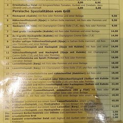 Bibi Persisch - Speisekarte
