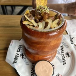 Vaca Brava - Mofongo con carne frita