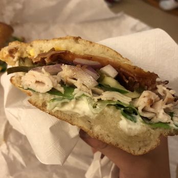 Wise Guys Sammys - The Josh.0 sandwich with turkey, bacon, american cheese, lettuce, onions, pickles and mayo. definitely would recommend! - Sandwiches Near Me - Oneonta, New York Wise Guys Sammys - The Josh.0 sandwich with turkey, bacon, american cheese, lettuce, onions, pickles and mayo. definitely would recommend! - Sandwiches Near Me - Oneonta, New York