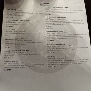 Granite Run Taproom - Beer list as of 10/18/2025 - American Near Me - Port Deposit, Maryland Granite Run Taproom - Beer list as of 10/18/2025 - American Near Me - Port Deposit, Maryland