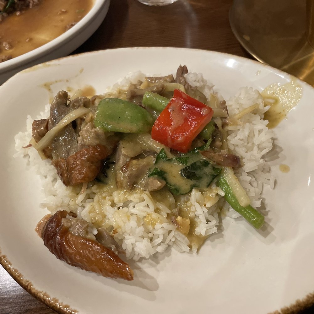 Zaab Station - The duck curry over rice. - Thai Near Me - Katy, Texas Zaab Station - The duck curry over rice. - Thai Near Me - Katy, Texas
