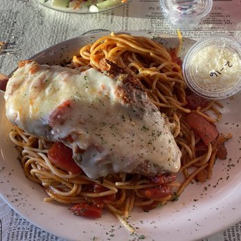 Casey Jones' Restaurant - Chicken Parmesan with spaghetti - Breakfast & Brunch Near Me - Ronks, Pennsylvania