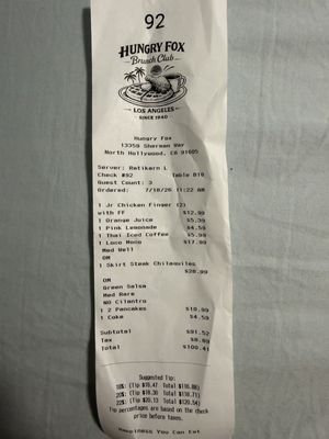 Menu photo 2 Hungry Fox North Hollywood, CA