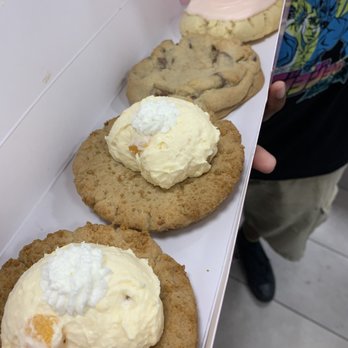 Crumbl - Concord - Two Peaches N' Cream, Chocolate Chip, Sugar Cookie - Bakeries Near Me - Concord, California
